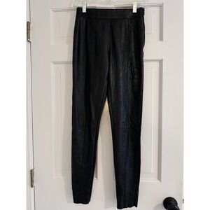 Topshop Women's Size 4 Pants Black Faux Leather Skinny Fit